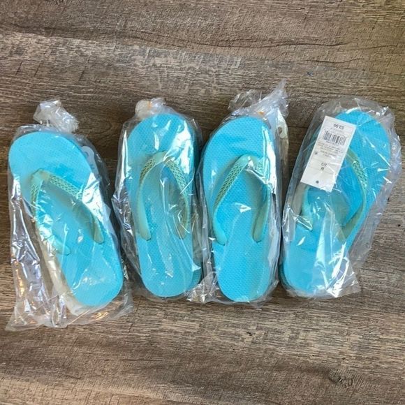 🆕 Cat & Jack Flip Flops 2 Pair Size Medium New - Picture 1 of 3